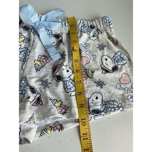 2pc Snoopy Woodstock Puffy Coat Puffer Jacket Pajama Set Shorts Women’s Sz M NEW - Picture 10 of 13